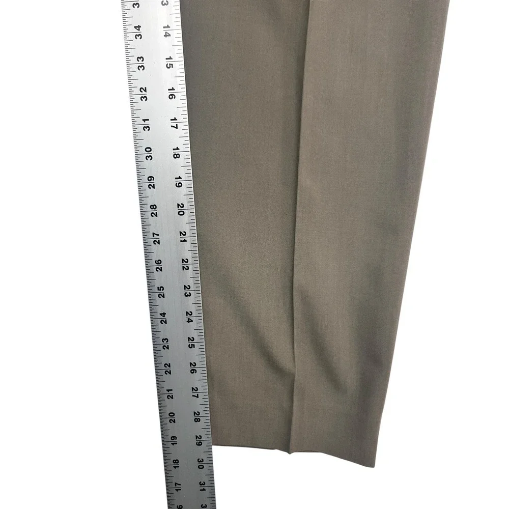 vtg 90s John Henry 30x29 Tan Dress Pants Trousers Wool Blend Pleated Straight